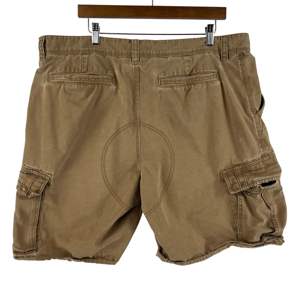 VTG 2007 Old Navy Mens Cargo Shorts SZ 40 Khaki Tan Cotton Twill Flap Pockets - Picture 2 of 13